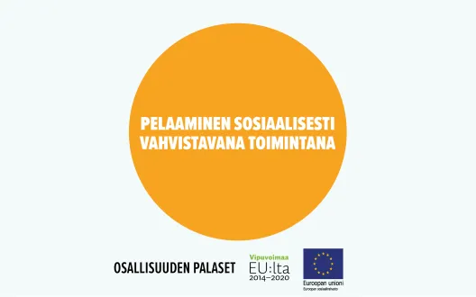 Pelaaminen sosiaalisesti vahvistavana toimintana -toimintamallin kansikuva.