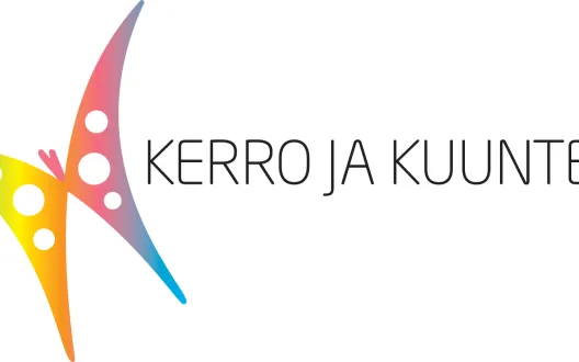 Kuvassa on KERRO JA KUUNTELE -projektin logo.