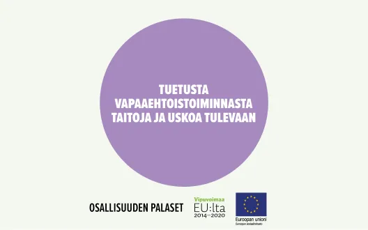 Tuetusta vapaaehtoistoiminnasta taitoja ja uskoa tulevaan -toimintamallin kansikuva.