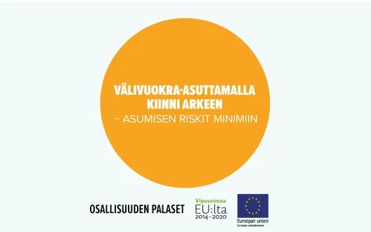 Välivuokra-asuttamalla kiinni arkeen – asumisen riskit minimiin -toimintamallin kansikuva.