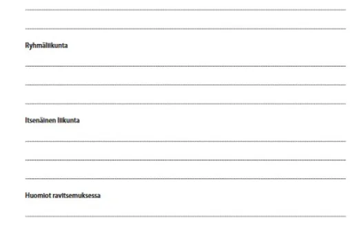 Täytettävä liikkumissuunitelmalomake