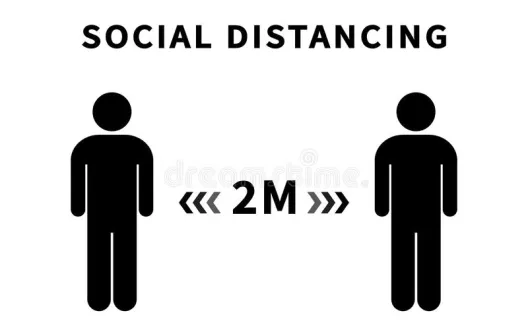 Saty 2m apart from other people
