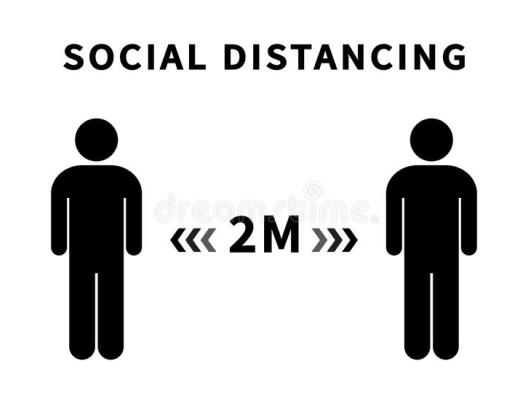 Saty 2m apart from other people