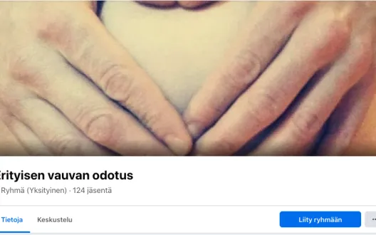 Kuvassa vertaistukiryhmän kansikuva Facebookista.