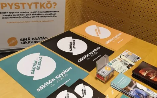 Säkitön syyskuu -kampanjan materiaaleja