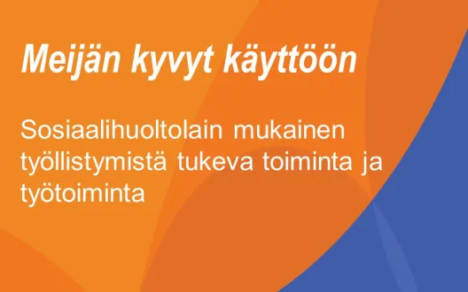 Sosiaalihuoltolain mukainen työllistymistä tukeva toiminta ja työtoiminta