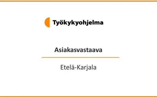 Kansikuva, jossa teksti Asiakasvastaava Etelä-Karjala