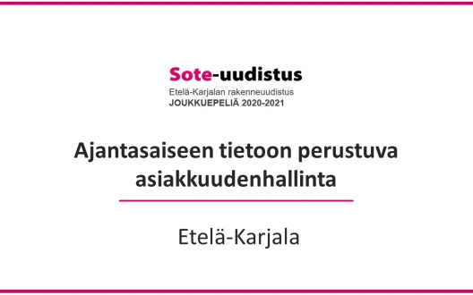 Kansikuva Ajantasaiseen tietoon perustuva asiakkuudenhallinta
