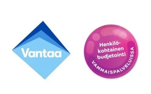 Vantaan kaupungin logo ja henkilökohtaisen budjetoinnin logo