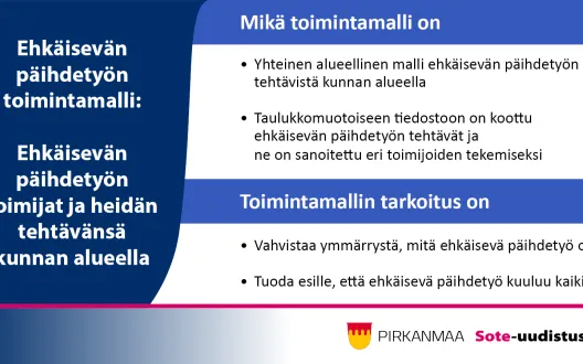 Ehkäisevän päihdetyön toimintamalli, Pirkanmaa