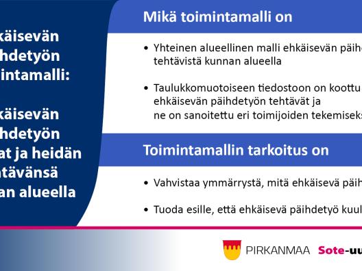 Ehkäisevän päihdetyön toimintamalli, Pirkanmaa