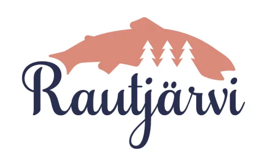 Rautjärven kunnan profiilikuva. Kuvassa kunnan nimi ja tyylitelty Laatokan lohi sekä kunnan vaakunasta tutut kuuset.