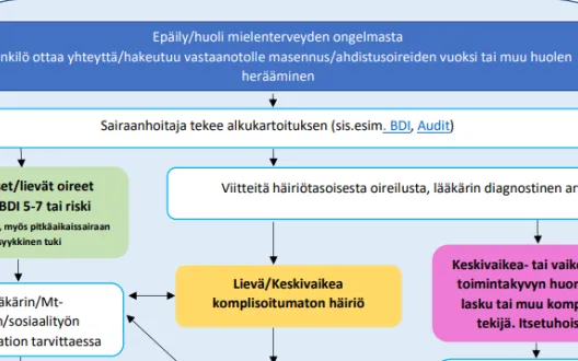 Mielenterveysongelmien hoitomalli Tampereen kaupungin terveysasemilla