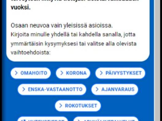 Topi-botti auttaa tiedonsaannissa.