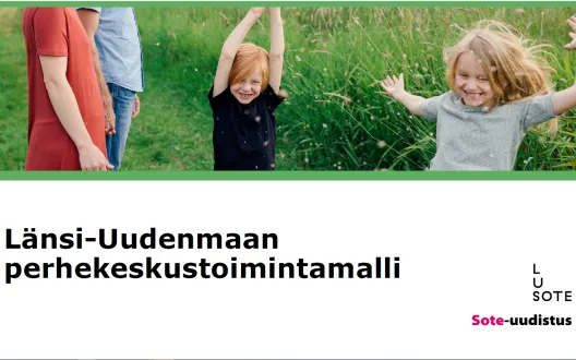 Länsi-Uudenmaan perhekeskusmallin kansikuva