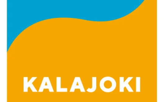 Kalajoen kunnan sini-oranssi logo