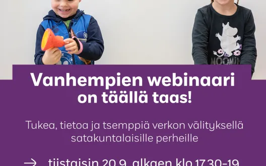 Vanhempien webinaarin mainos