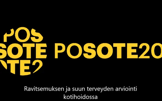 POSOTE20 logo ja Ravitsemuksen ja suun terveyden arviointi kotihoidossa -pilotti
