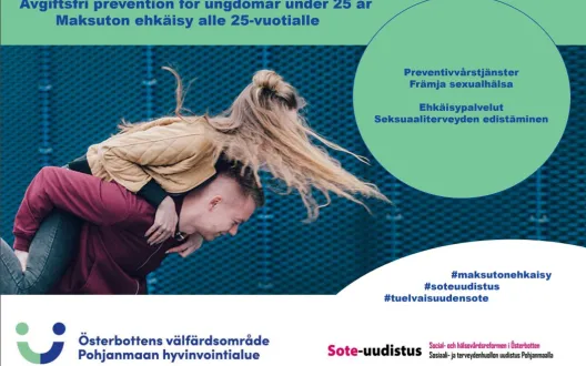 Maksuton ehkäisy kokeilu alle 25- vuotiaille Pohjanmaan hyvinvointialueella