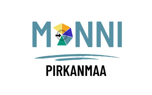 MONNI-hankkeen logo täydennettynä sanalla Pirkanmaa