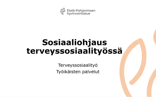 Sosiaaliohjaus terveyssosiaalityössä