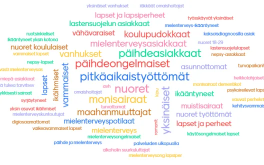 Työpajoissa esiinnousseet haavoittuvat kohderyhmät Soitessa