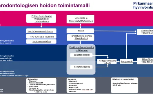 Parodontologisen hoidon toimintamalli Pirkanmaan hyvinvointialueella