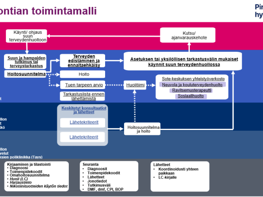 Pedodontian toimintamalli Pirkanmaan hyvinvointialueella