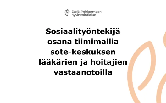 Sosiaalityöntekijä osana tiimiä kansi
