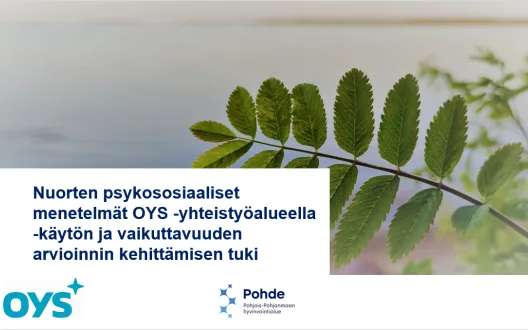 Nuorten psykososiaaliset menetelmät OYS -yhteistyöalueella -käytön ja vaikuttavuuden arvioinnin kehittämisen tuki 