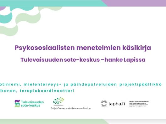 Psykososiaalisten menetelmien käsikirjan kansikuva.