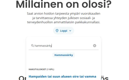 Omaolo - suun oirearvio