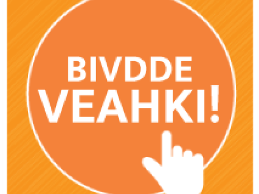 Pyydä Apua -logo jossa teksti pohjoissaameksi