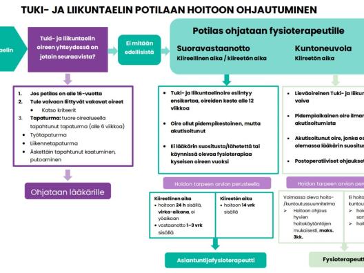 Tuki- ja liikuntaelin potilaan hoitoon ohjautumisen malli
