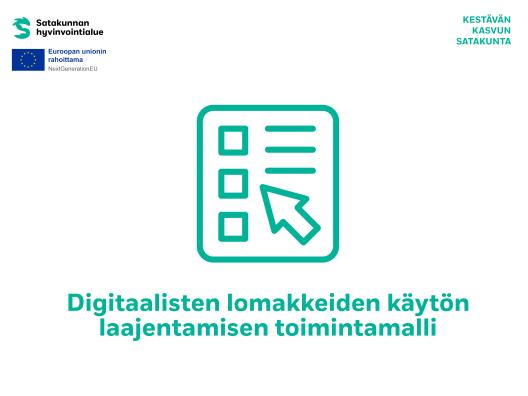 Piirroskuva digitaalisesti täytettävästä lomakkeesta