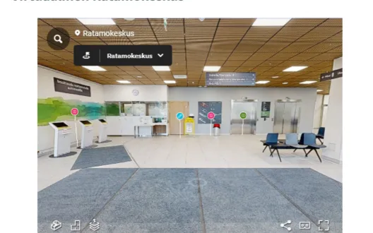Virtuaalinen ratamokeskus. Lähde: Matterport