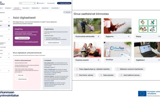 Kuvakaappaus sivulta www.pirha.fi/asioidigitaalisesti