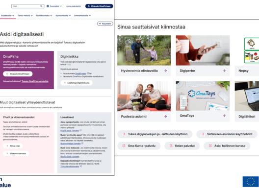 Kuvakaappaus sivulta www.pirha.fi/asioidigitaalisesti