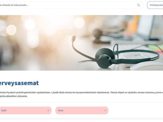 Puhelinpalvelun opaskartta