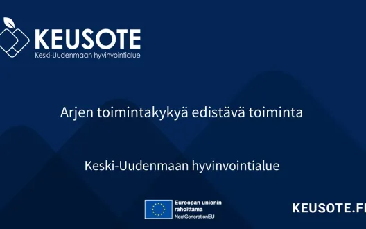 Toimintamallia esittelevä kansikuva, jossa mainittu toimintamallin nimi Arjen toimintakykyä edistävä toiminta
