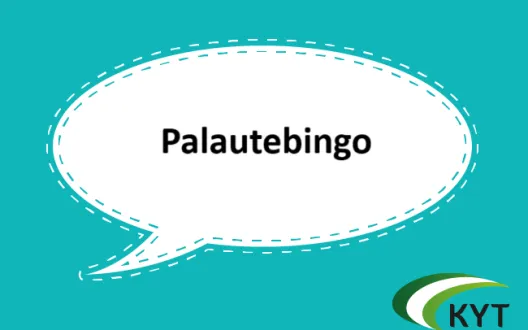 Palautebingo-teksti puhekuplan sisällä, oikeassa alakulmassa KYT-logo. 