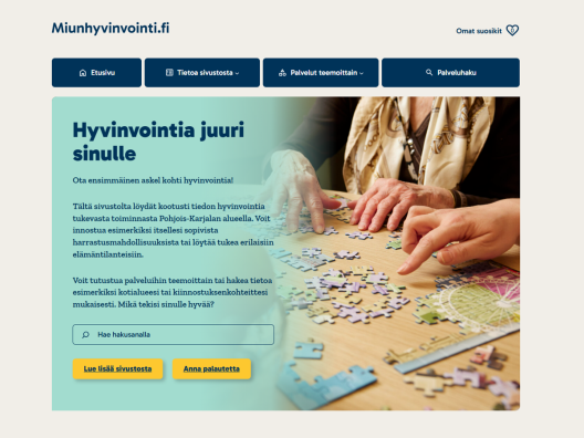 Miunhyvinvointi.fi etusivu