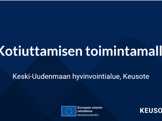 Kotiuttamisen toimintamalli -Keski-Uudenmaan hyvinvointialue