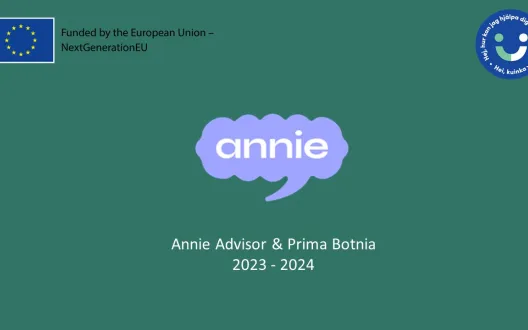 Kuva vihreällä taustalla missä lukee Annie