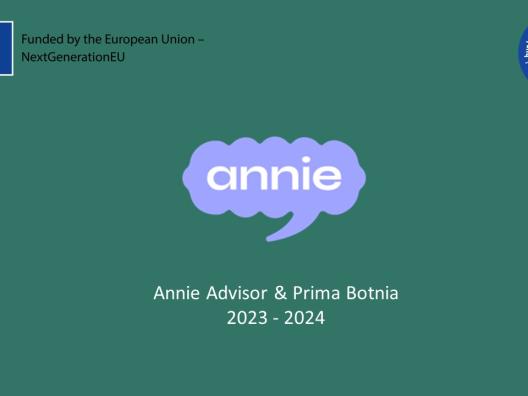 Kuva vihreällä taustalla missä lukee Annie