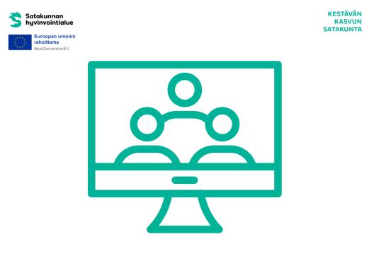 Näyttö jonka ruudulla on ihmisiä.