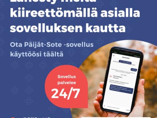 Kiireettömän yhteydenoton markkinointi. Palvelu käytettävissä 24/7.