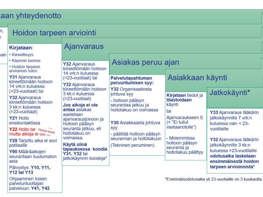 Kuva hoidon tarpeen arvioinnin kirjaamisprosessista
