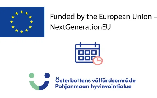 Kuva eu-logosta ja ajanvarauskalenterista