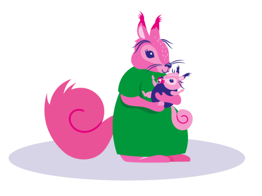 vanhempi vauva oravakuva